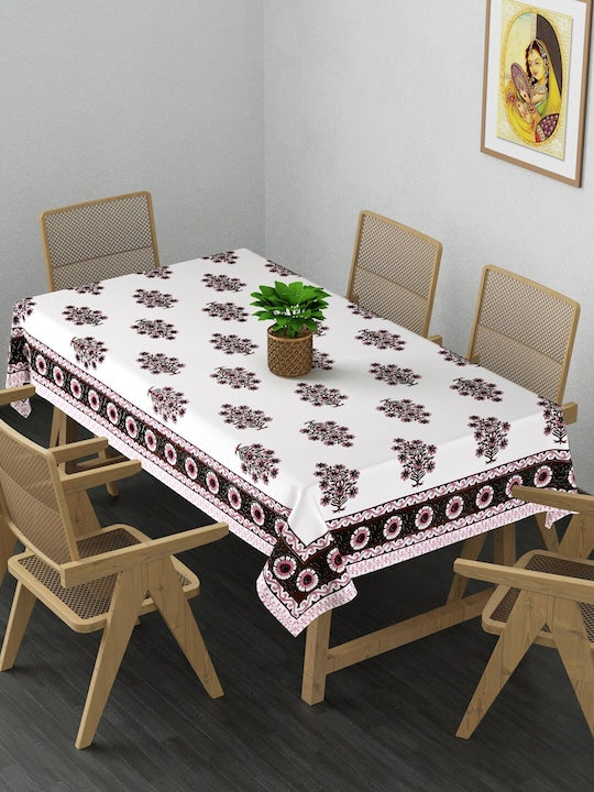 Cotton Floral Print Table Cloth 60X90 Inches - 6 Seater Dining Table