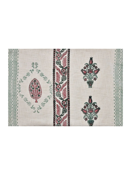 Handblock printed Slub Cotton Bedcover - Double King with 2 Pillow Covers