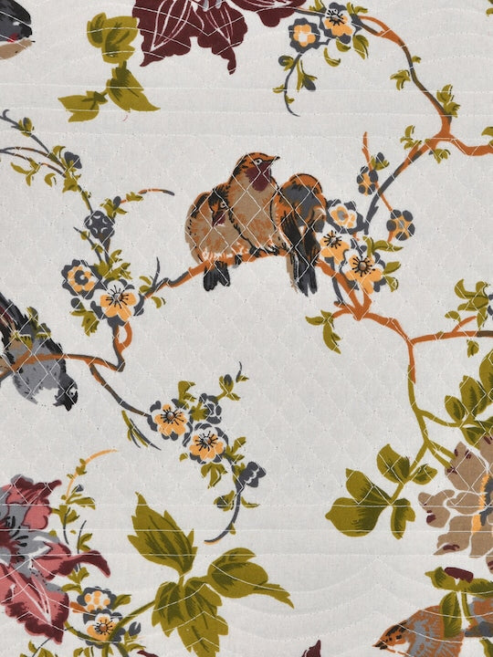 Reversible quilted table runner with scallop detail - 12X70 inches