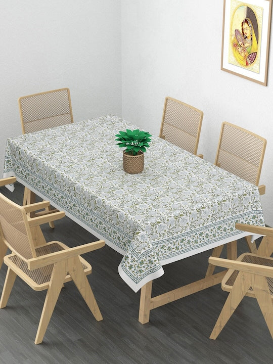 Handblock printed Canvas Cotton Table Cloth 60X90 Inches - 6 Seater Dining Table (Copy)