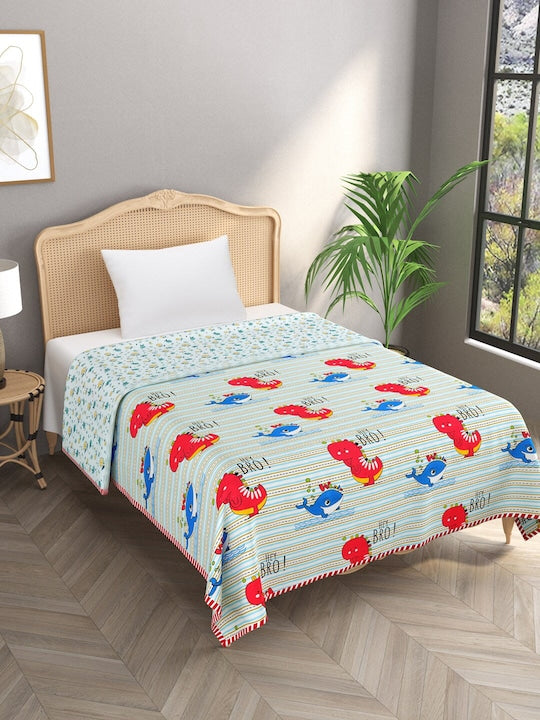 60X90 Inches Reversible kids Print Dohar