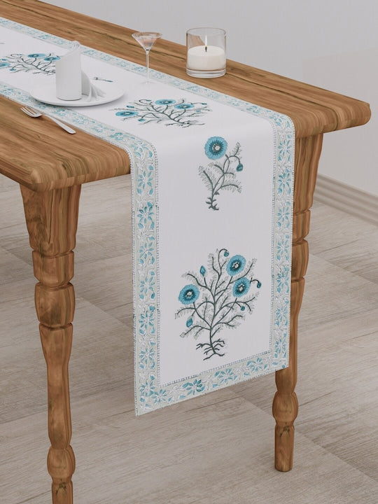 Handblock printed Table runner - 12X70 inch