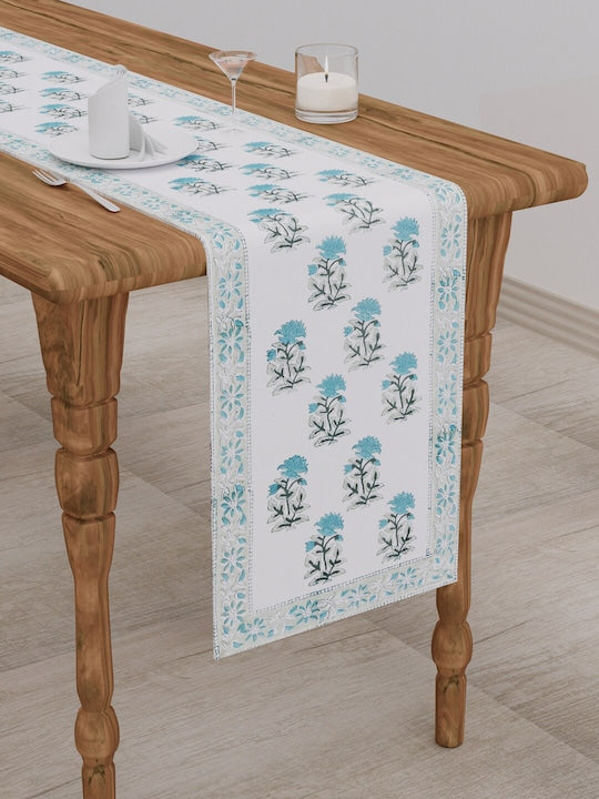 Handblock printed Table runner - 12X70 inch