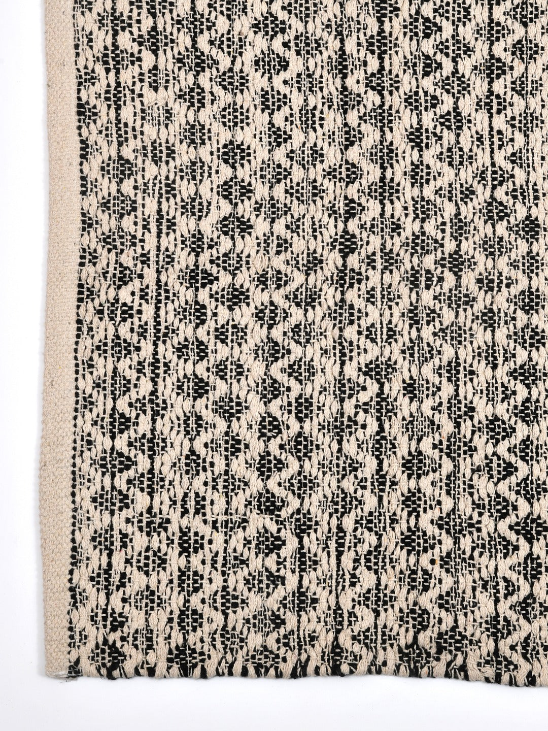 Self Pattern Cotton Rug - 44X25 Inches