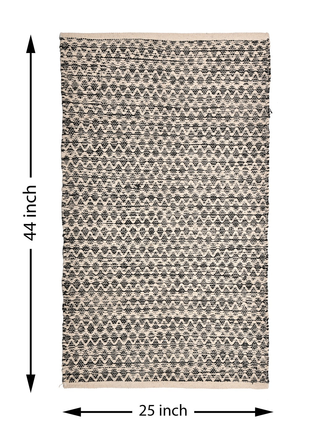 Self Pattern Cotton Rug - 44X25 Inches