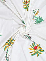 Floral Printed Bedding Set - 1 King Bedsheet, 1 Jaipuri Razai/Quilt, 2 Pillow Covers