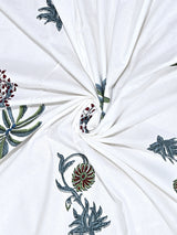 Floral Printed Bedding Set - 1 King Bedsheet, 1 Jaipuri Razai/Quilt, 2 Pillow Covers