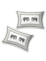 Floral Printed Bedding Set - 1 King Bedsheet, 1 Jaipuri Razai/Quilt, 2 Pillow Covers