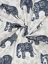 Floral Printed Bedding Set - 1 King Bedsheet, 1 Jaipuri Razai/Quilt, 2 Pillow Covers