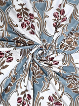Floral Printed Bedding Set - 1 King Bedsheet, 1 Jaipuri Razai/Quilt, 2 Pillow Covers