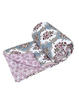 Floral Printed Bedding Set - 1 King Bedsheet, 1 Jaipuri Razai/Quilt, 2 Pillow Covers