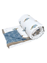 Floral Printed Bedding Set - 1 King Bedsheet, 1 Jaipuri Razai/Quilt, 2 Pillow Covers