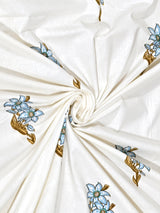 Floral Printed Bedding Set - 1 King Bedsheet, 1 Jaipuri Razai/Quilt, 2 Pillow Covers