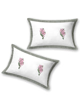 Floral Printed Bedding Set - 1 King Bedsheet, 1 Jaipuri Razai/Quilt, 2 Pillow Covers
