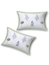 Floral Printed Bedding Set - 1 King Bedsheet, 1 Jaipuri Razai/Quilt, 2 Pillow Covers