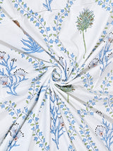 Floral Printed Bedding Set - 1 King Bedsheet, 1 Jaipuri Razai/Quilt, 2 Pillow Covers