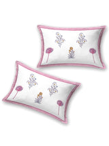 Floral Printed Bedding Set - 1 King Bedsheet, 1 Jaipuri Razai/Quilt, 2 Pillow Covers