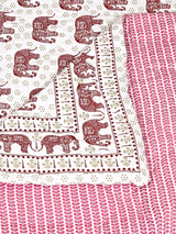 Floral Printed Bedding Set - 1 King Bedsheet, 1 Jaipuri Razai/Quilt, 2 Pillow Covers