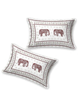 Floral Printed Bedding Set - 1 King Bedsheet, 1 Jaipuri Razai/Quilt, 2 Pillow Covers