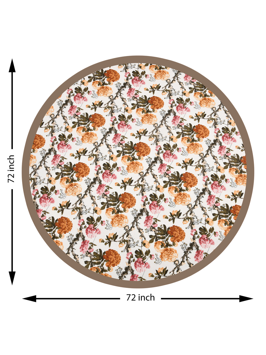 Cotton Round Table Cover - 6 seater- 60 inches
