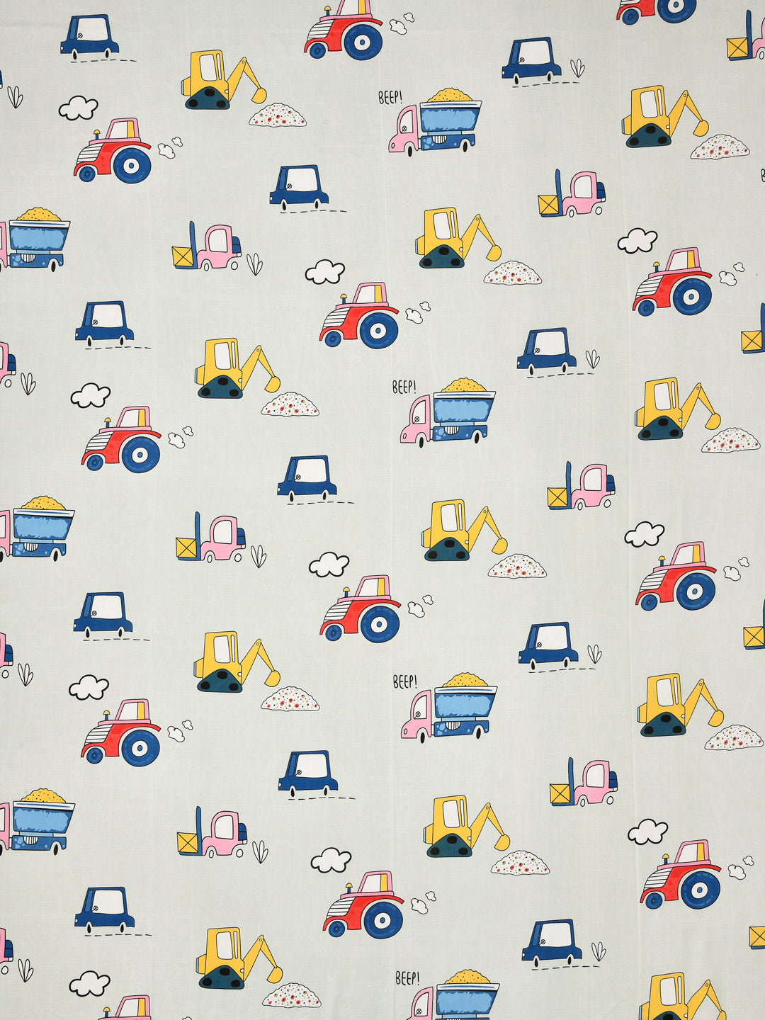 Polycotton Kids Print Single bedsheet with 1 Pillow Cover