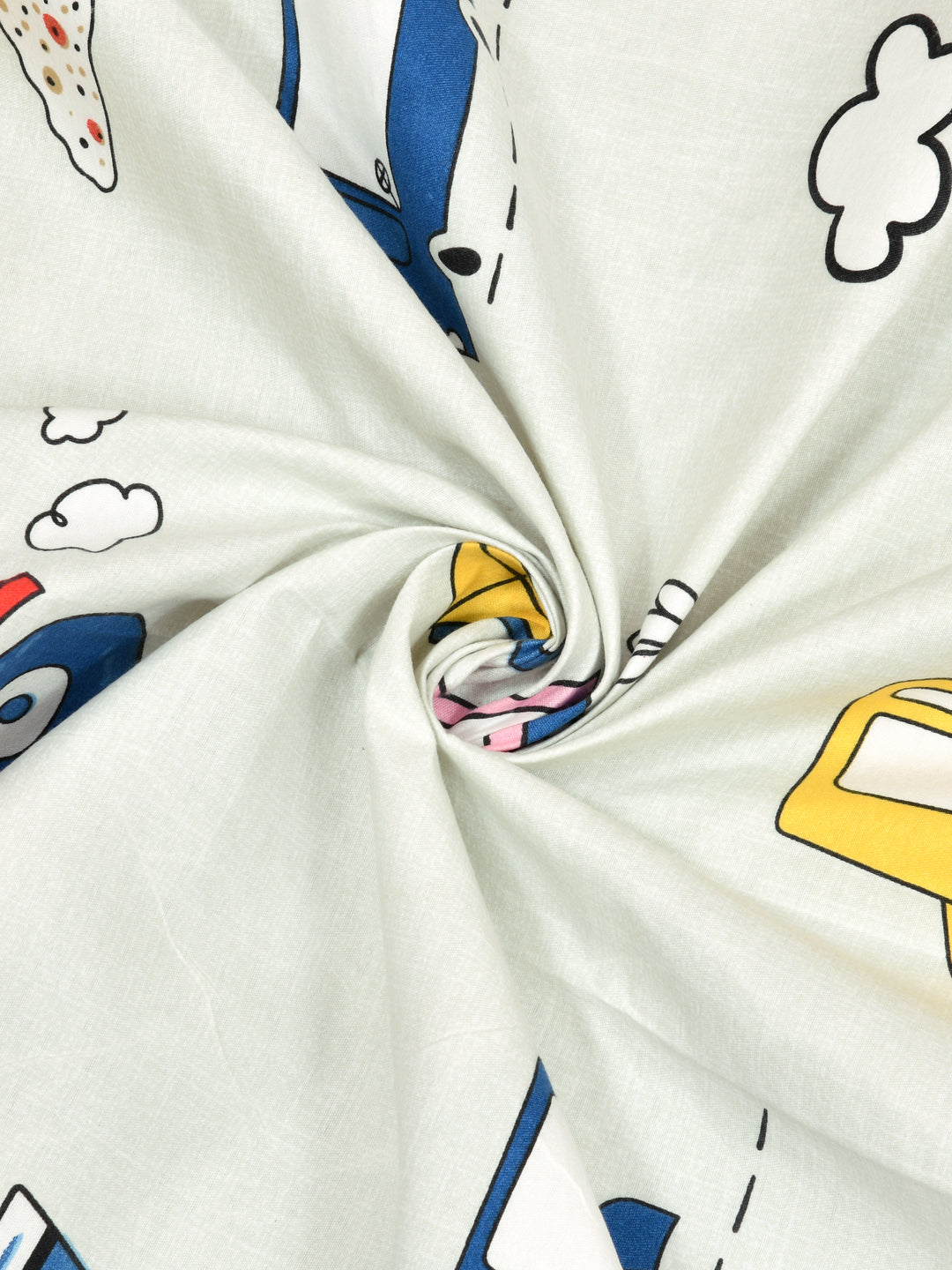 Polycotton Kids Print Single bedsheet with 1 Pillow Cover