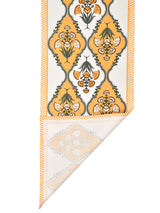 Handblock Printed Canvas Cotton Table Runner With Set Of 6 Mats