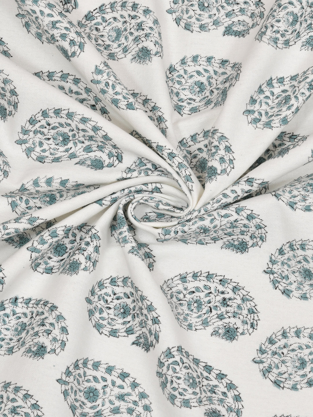 Handblock Printed Canvas Cotton Table Cloth 40X60 Inches - 4 Seater Dining Table-8