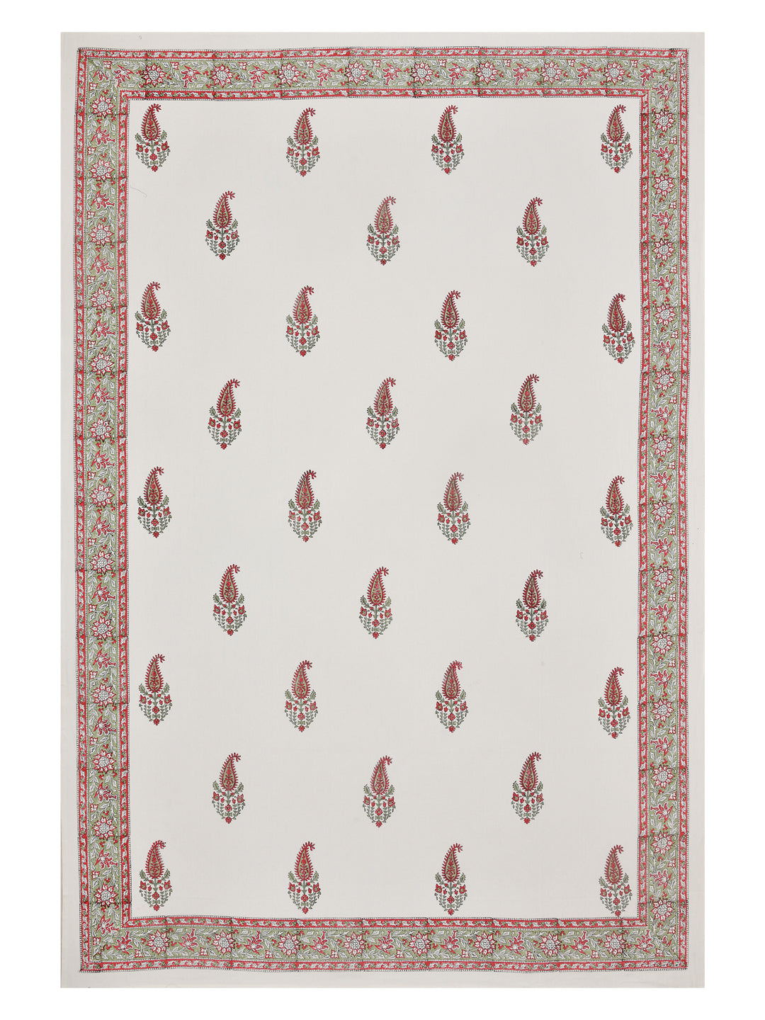 Handblock Printed Canvas Cotton Table Cloth 40X60 Inches - 4 Seater Dining Table (Copy)-6