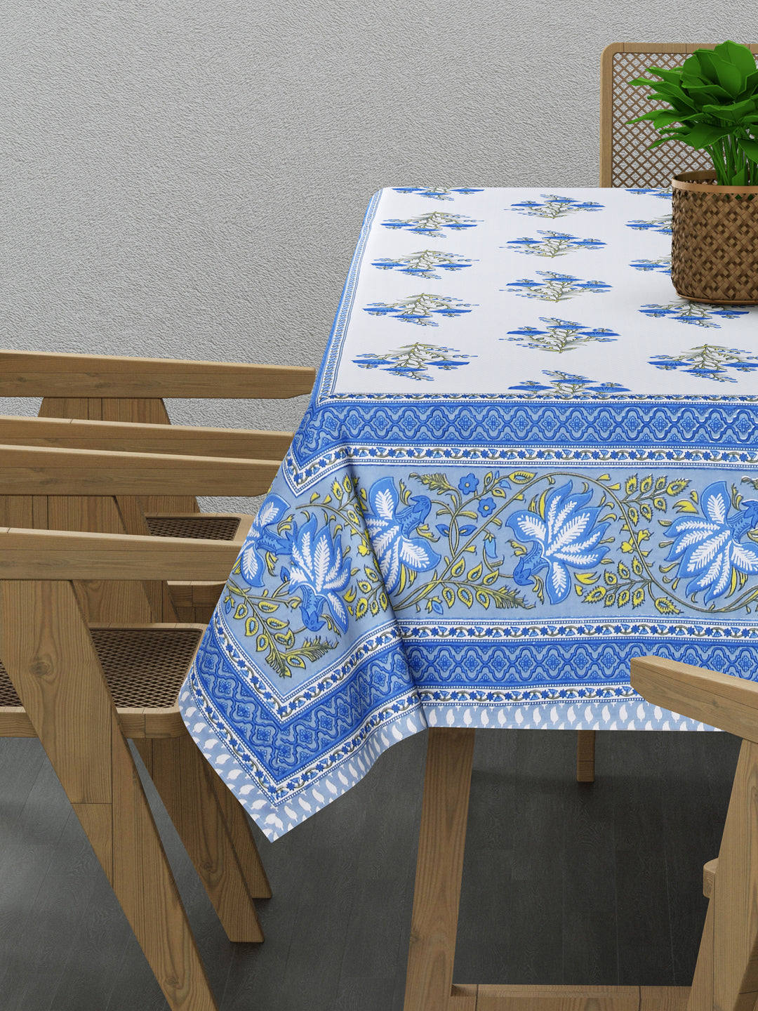 Floral Print Table Cloth 60X90 Inches - 6 Seater Dining Table