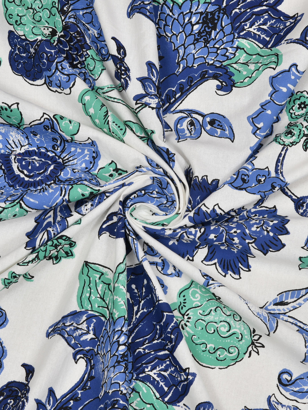 Cotton Floral Print Table Cloth 60X90 Inches - 6 Seater Dining Table