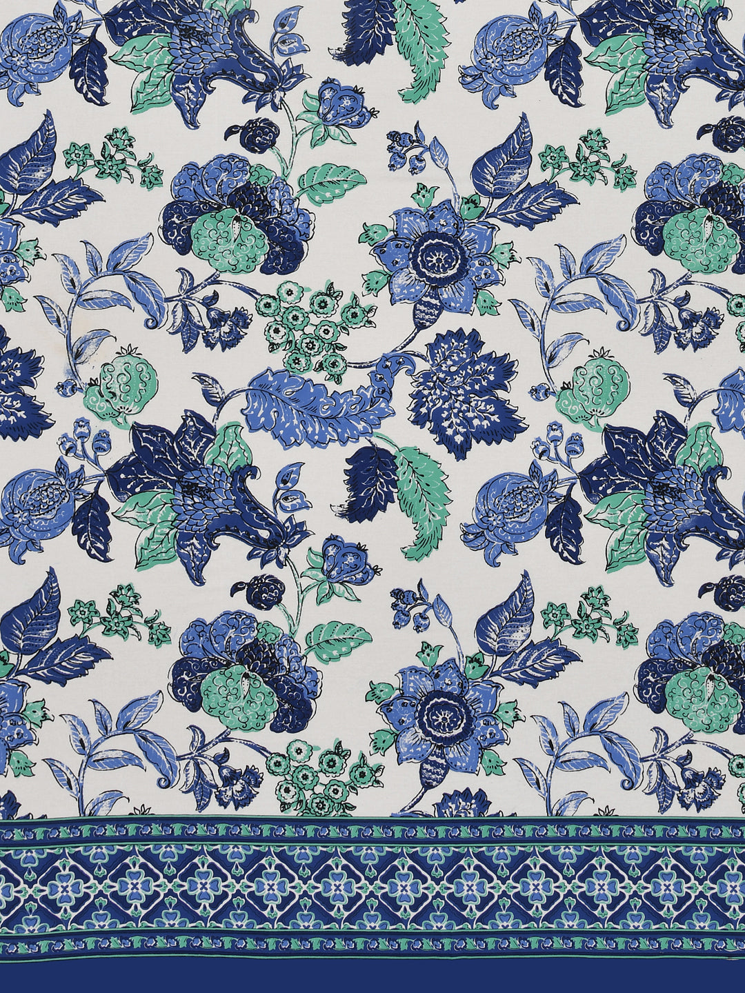 Cotton Floral Print Table Cloth 60X90 Inches - 6 Seater Dining Table