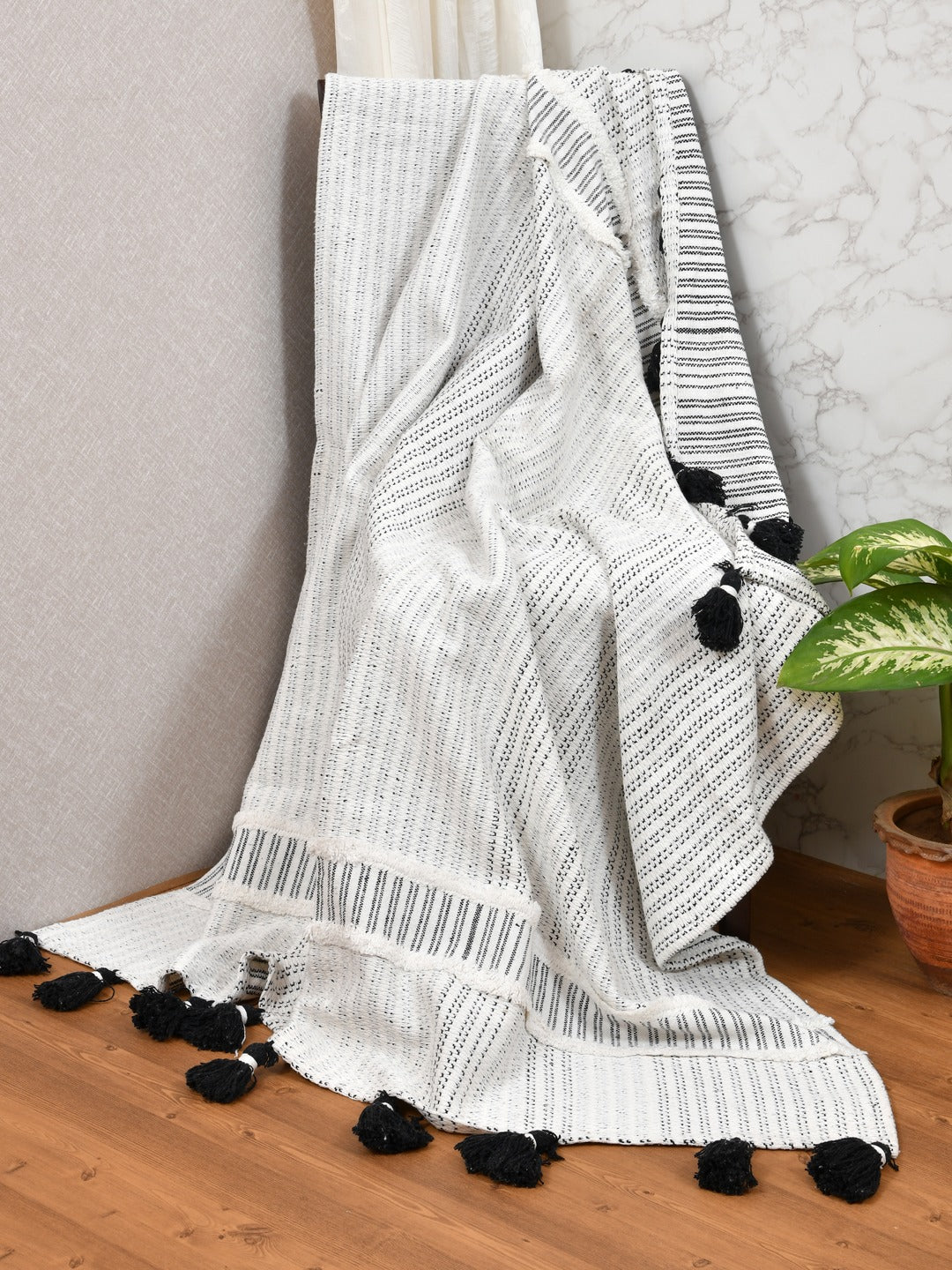 Bohemian Cotton Throw - 55X70 Inches
