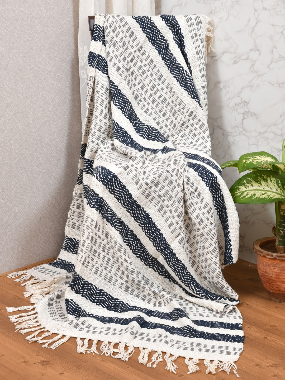 Bohemian Cotton Throw - 55X70 Inches