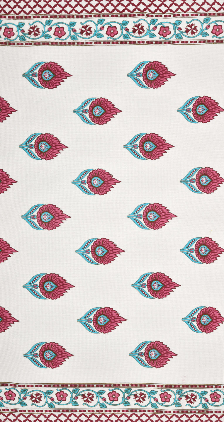 Hand Block Printed Honey Comb Cotton Hand Towel- Set of 2