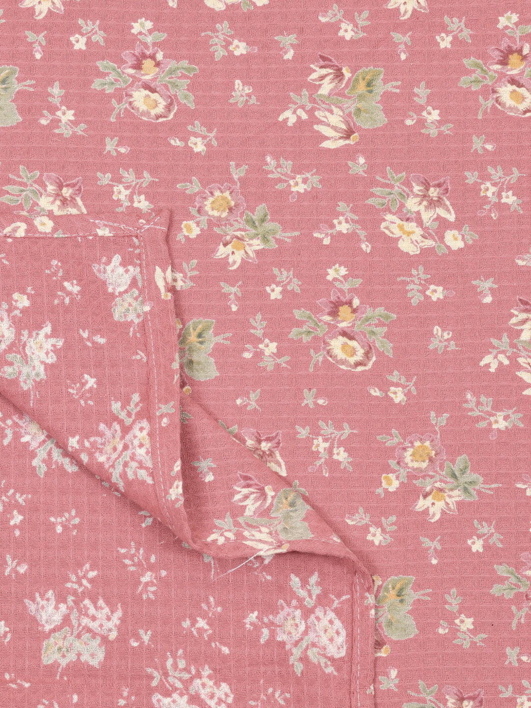 Hand Block Printed Honey Comb Cotton Bath Towel22060105