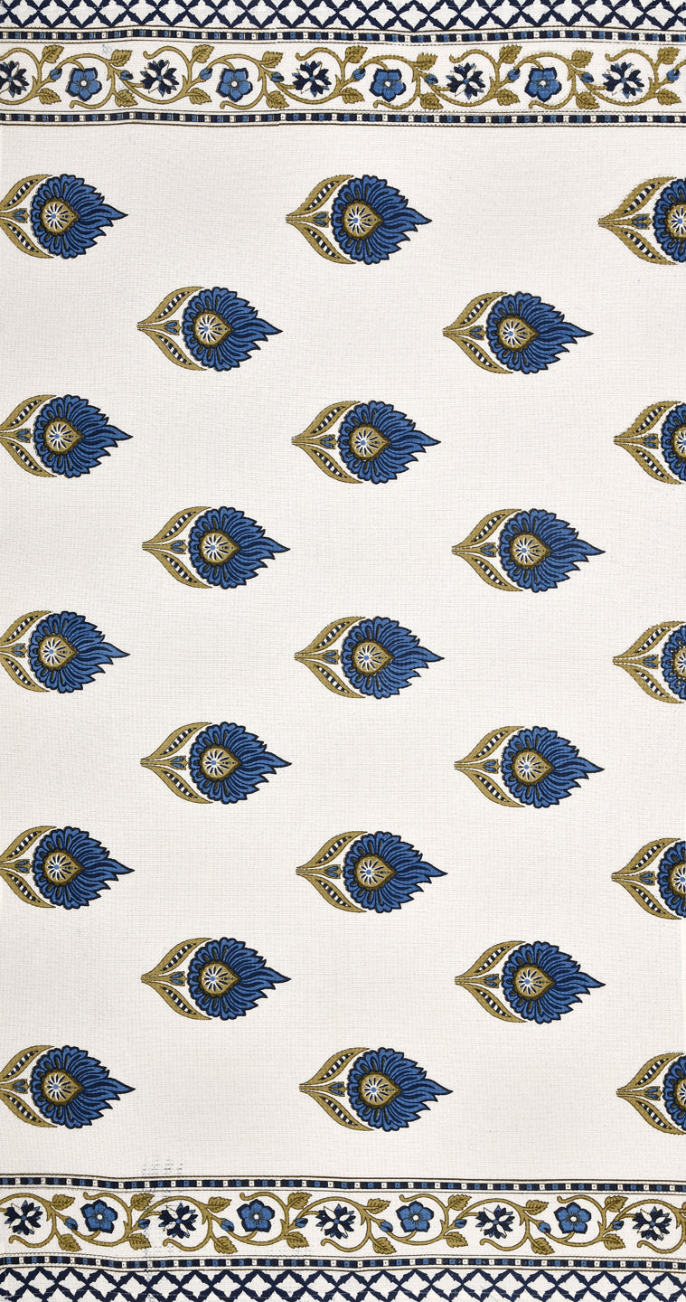 Hand Block Printed Honey Comb Cotton Hand Towel- Set of 2
