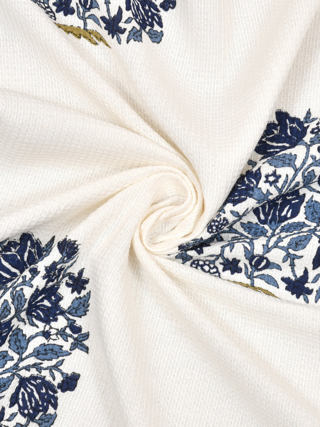 Hand Block Printed Honey Comb Cotton Hand Towel- Set of 2