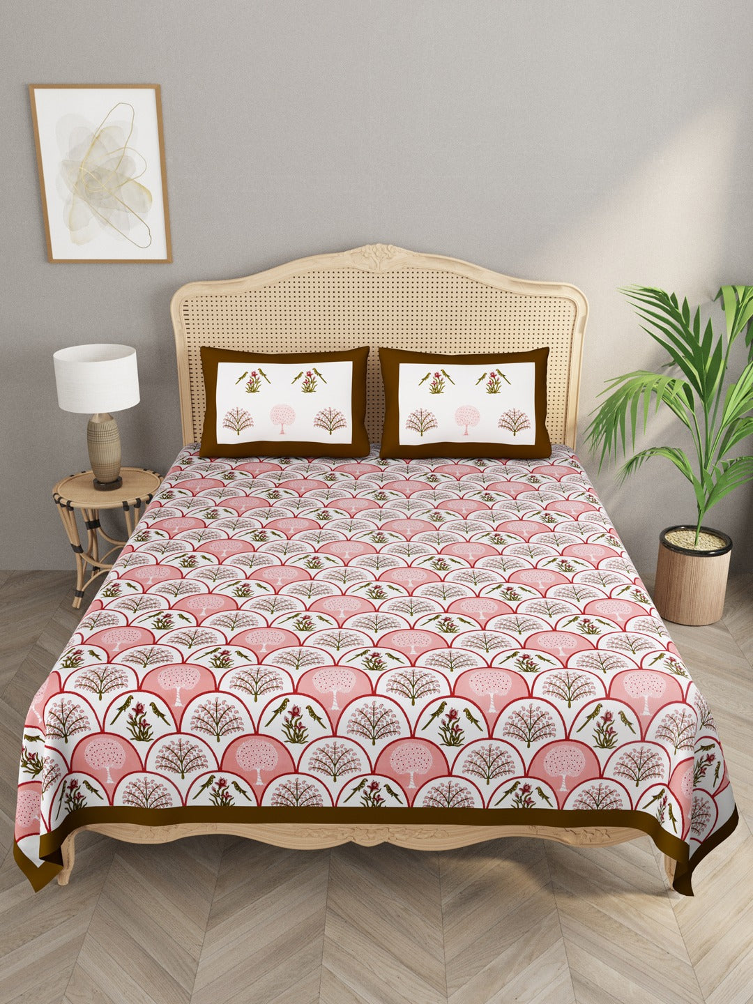 Super King Cotton Bedsheet with 2 Pillow Covers