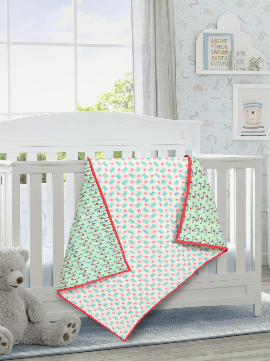 Cotton Reversible Kids Dohar/AC Blanket - 40X60 Inches