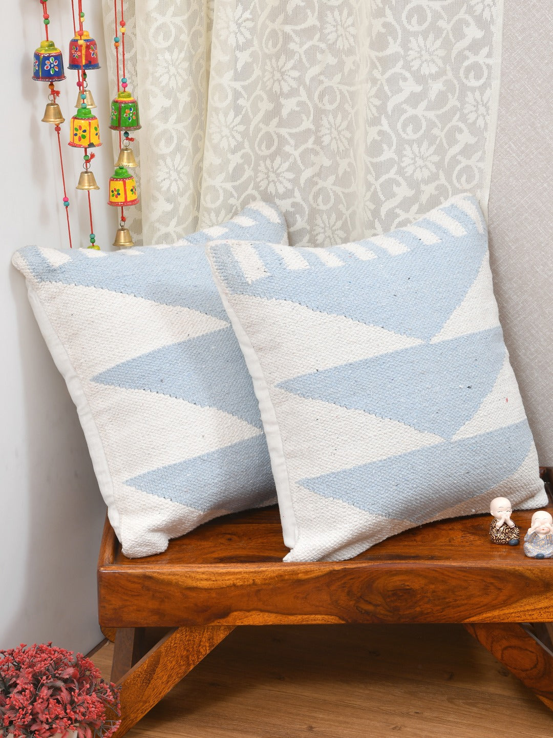 Set of 2 Cotton Cushion Covers - 20 Inches