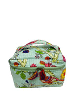 Handcrafted Quilted Makeup Organizer Bag | Cosmetic & Travel Vanity Case - 9x6.5x6.2 inches
