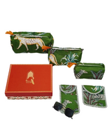 Rakhi Gift Box – Set of 5 Utility Pouches (3 Makeup Pouches, 1 Sunglass Pouch, 1 Sanitary Napkin Pouch)