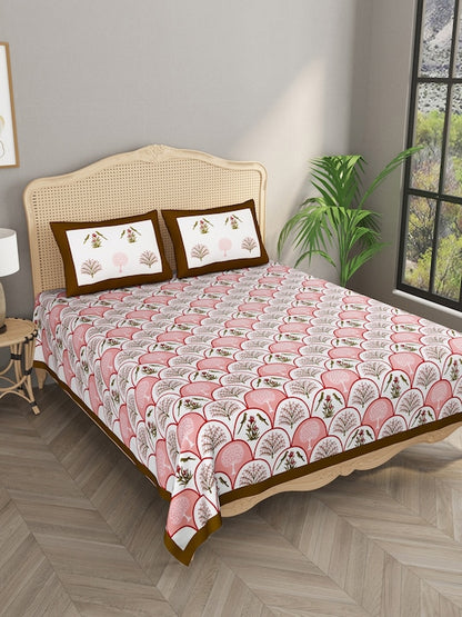 Super King Cotton Bedsheet with 2 Pillow Covers