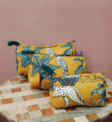 Set of 3 cosmetic bag/pouches with waterproof lining