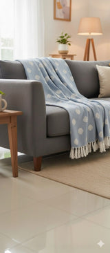 Bohemian Cotton Throw - 55X70 Inches