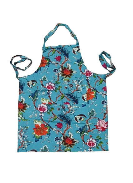 Cotton Unisex 1 Apron with 2 Microwave Gloves, 1 Roti Cover & 1 Microwave Pot Holder Trivets