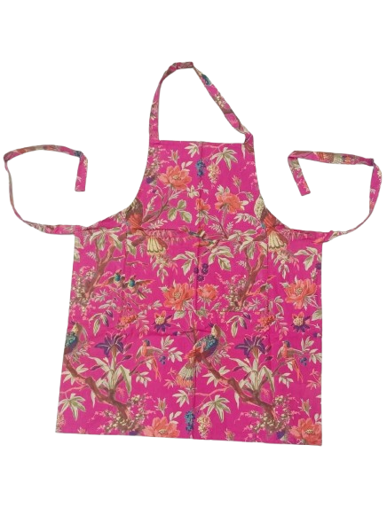 Cotton Unisex 1 Apron with 2 Microwave Gloves, 1 Roti Cover & 1 Microwave Pot Holder Trivets