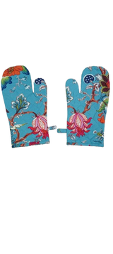 Cotton Unisex 1 Apron with 2 Microwave Gloves, 1 Roti Cover & 1 Microwave Pot Holder Trivets