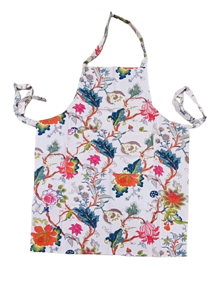 Cotton Unisex 1 Apron with 2 Microwave Gloves, 1 Roti Cover & 1 Microwave Pot Holder Trivets